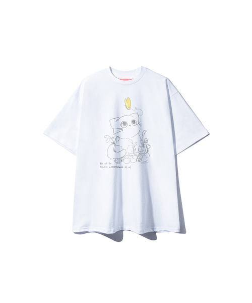 SUPERLATIVE(スーパーラティブ)の「S/P バターキャット オーバーサイズ 半袖 (GOS2-4SP142)(Tシャツ/カットソー・レディース・ホワイト/ライトグレー/ブラック/ネイビー・MEDIUM/LARGE/X-LARGE)」の2枚目の写真