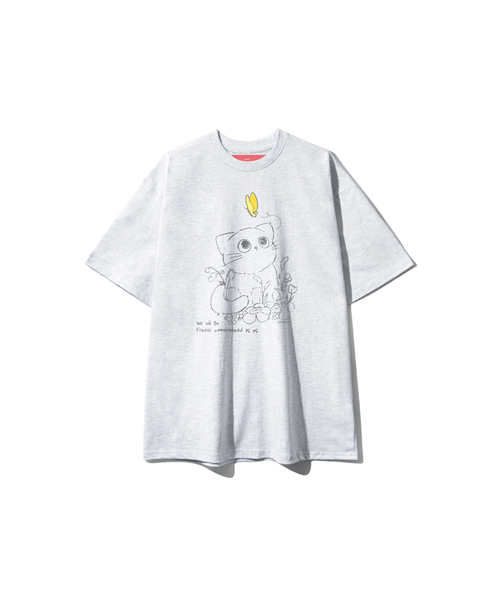 SUPERLATIVE(スーパーラティブ)の「S/P バターキャット オーバーサイズ 半袖 (GOS2-4SP142)(Tシャツ/カットソー・レディース・ホワイト/ライトグレー/ブラック/ネイビー・MEDIUM/LARGE/X-LARGE)」の3枚目の写真