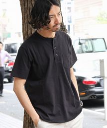 coen | 【C.MC】USAコットンヘンリーネックポケットTシャツ(Tシャツ/カットソー)