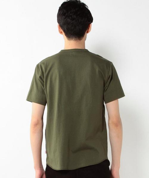 coen(コーエン)の「【C.MC】USAコットンヘンリーネックポケットTシャツ(Tシャツ/カットソー・メンズ・ブラック/ネイビー/ホワイト/オリーブ・X-LARGE/MEDIUM/LARGE/SMALL)」の9枚目の写真