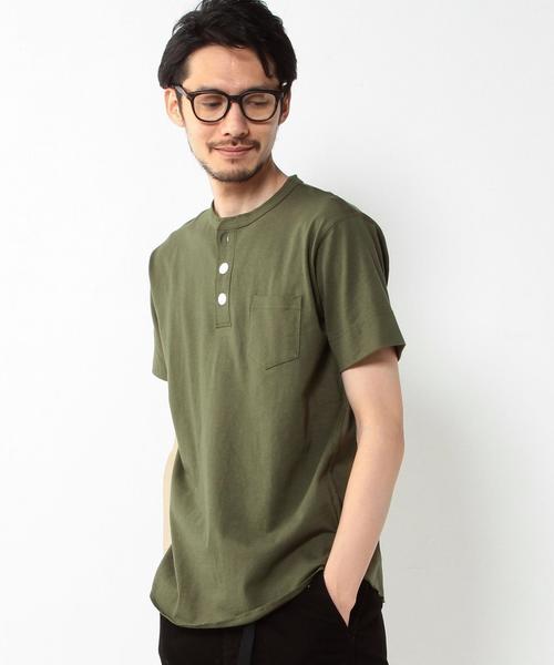 coen(コーエン)の「【C.MC】USAコットンヘンリーネックポケットTシャツ(Tシャツ/カットソー・メンズ・ブラック/ネイビー/ホワイト/オリーブ・X-LARGE/MEDIUM/LARGE/SMALL)」の16枚目の写真