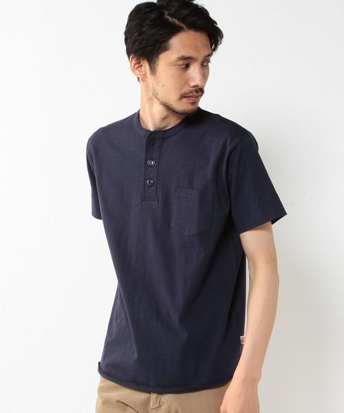coen(コーエン)の「【C.MC】USAコットンヘンリーネックポケットTシャツ(Tシャツ/カットソー・メンズ・ブラック/ネイビー/ホワイト/オリーブ・X-LARGE/MEDIUM/LARGE/SMALL)」の10枚目の写真