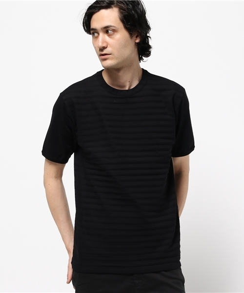 ESTNATION(エストネーション)の「ESTNATION リンクスボーダー切り替えTシャツ(Tシャツ/カットソー・メンズ・ホワイト/グレー/ブラック/ネイビー・MEDIUM/LARGE/SMALL)」の12枚目の写真