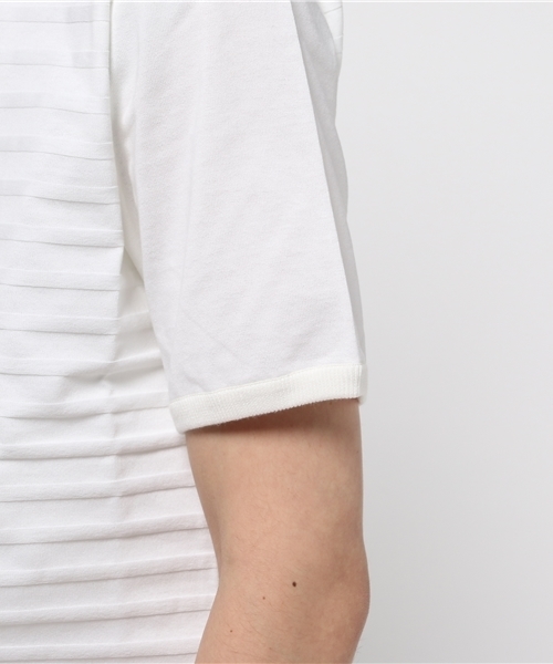 ESTNATION(エストネーション)の「ESTNATION リンクスボーダー切り替えTシャツ(Tシャツ/カットソー・メンズ・ホワイト/グレー/ブラック/ネイビー・MEDIUM/LARGE/SMALL)」の8枚目の写真