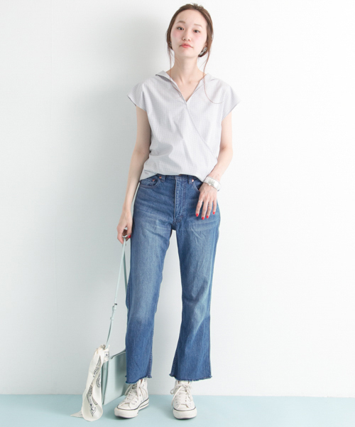 URBAN RESEARCH（アーバンリサーチ）の「UR コーンデニムパンツ（デニムパンツ・レディース・ブルー系その他/ライトインディゴブルー・36/38）」の10枚目の写真