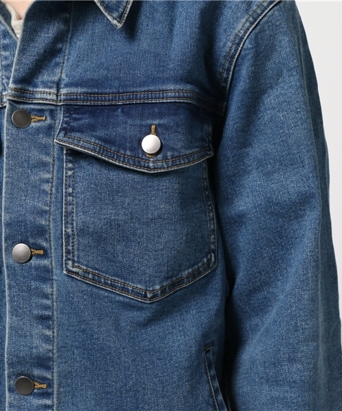 WEGO（ウィゴー）の「WEGO/ロングデニムジャケット（デニムジャケット・メンズ・ブラック/ライトインディゴブルー・MEDIUM/LARGE）」の7枚目の写真