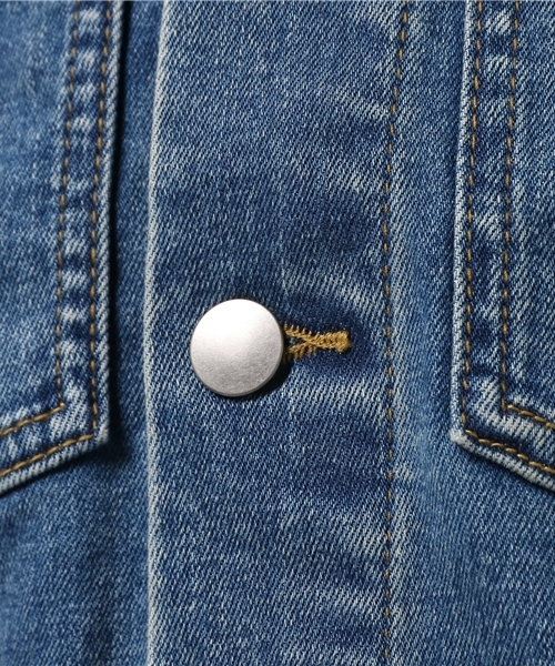 WEGO（ウィゴー）の「WEGO/ロングデニムジャケット（デニムジャケット・メンズ・ブラック/ライトインディゴブルー・MEDIUM/LARGE）」の9枚目の写真