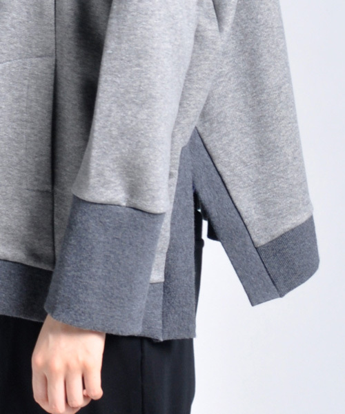 AVIE（アビィ）の「テントライン裏毛ライトパーカー（パーカー・レディース・グレー/ブラック・38）」の10枚目の写真