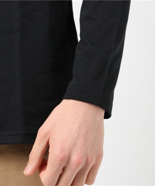 WEGO（ウィゴー）の「WEGO/クルーネックロングTシャツ（Tシャツ/カットソー・メンズ・杢グレー/ブラック/ネイビー/ホワイト・LARGE/MEDIUM）」の8枚目の写真