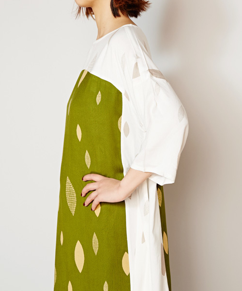 チャイハネ（チャイハネ）の「【チャイハネ】yul 和モダンプリントアシンメトリーヘムワンピース（ワンピース・レディース・ネイビー/イエロー/ホワイト/レッド/ブラック/グレー/パープル・FREE）」の17枚目の写真