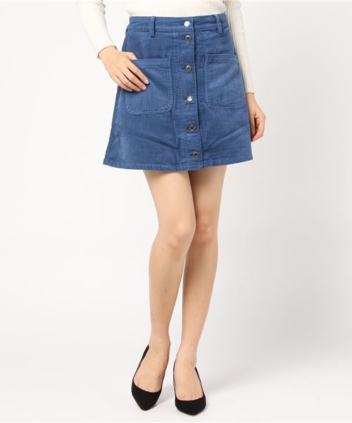 WEGO（ウィゴー）の「WEGO/前ボタンコーデュロイミニスカート（スカート・レディース・ブラック/ブラウン/ブルー/ワイン/ライトピンク/グリーン系その他/ライトベージュ・LARGE/MEDIUM/SMALL）」の18枚目の写真