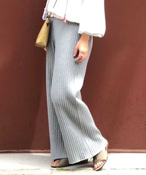 CIAOPANIC（チャオパニック）の「ニットパンツ（その他パンツ・レディース・アイボリー/ブラウン/ネイビー/グレー・FREE）」の3枚目の写真