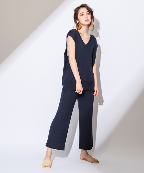 CIAOPANIC（チャオパニック）の「ニットパンツ（その他パンツ・レディース・アイボリー/ブラウン/ネイビー/グレー・FREE）」の7枚目の写真