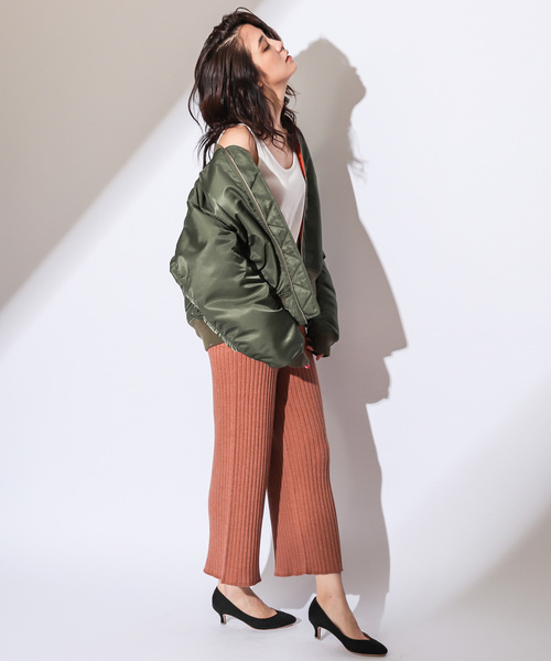 CIAOPANIC（チャオパニック）の「ニットパンツ（その他パンツ・レディース・アイボリー/ブラウン/ネイビー/グレー・FREE）」の8枚目の写真