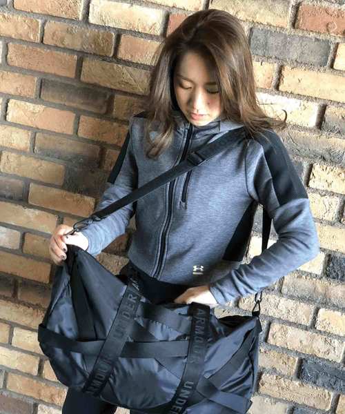 UNDER ARMOUR(アンダーアーマー)の「レディース ダッフルバッグ / ウーマンズダッフル<This Is It>(ショルダーバッグ・レディース・ブラック/グリーン・ONESIZE)」の9枚目の写真