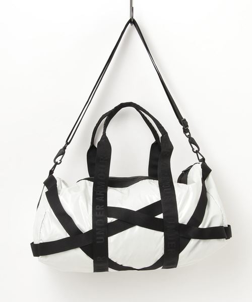 UNDER ARMOUR(アンダーアーマー)の「レディース ダッフルバッグ / ウーマンズダッフル<This Is It>(ショルダーバッグ・レディース・ブラック/グリーン・ONESIZE)」の5枚目の写真