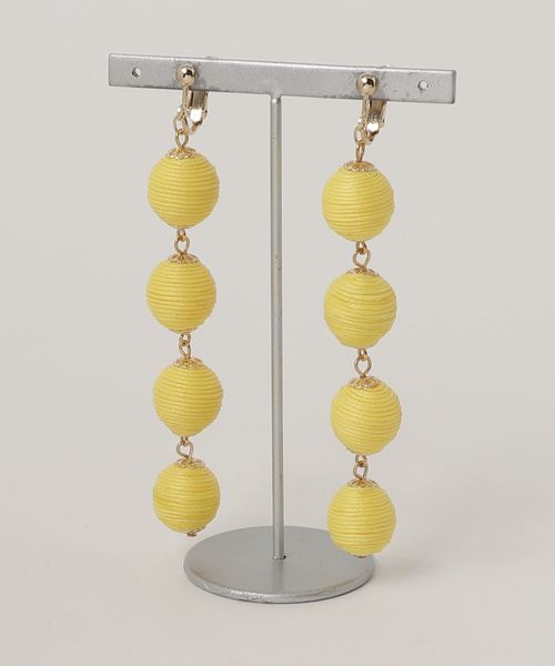 un dix cors（アンディコール）の「FOURボールイヤリング（イヤリング・レディース・イエロー/エメラルド・ﾌﾘ-）」の5枚目の写真