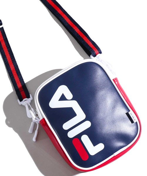 FILA（フィラ）の「∴WEGO/FILA別注ロゴミニショルダーバッグ（ショルダーバッグ・レディース・ホワイト/ブラック/その他1/トリコロール・FREE）」の4枚目の写真