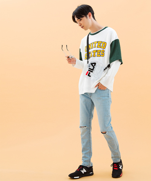 FILA（フィラ）の「∴WEGO/FILA別注ロゴミニショルダーバッグ（ショルダーバッグ・レディース・ホワイト/ブラック/その他1/トリコロール・FREE）」の17枚目の写真