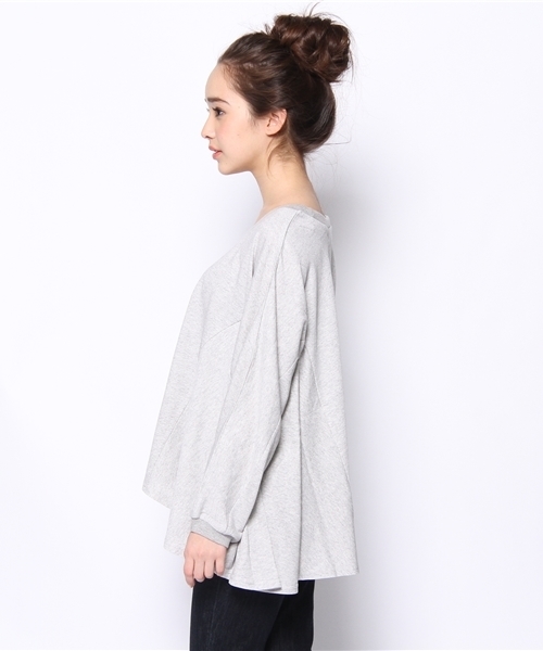 CIAOPANIC（チャオパニック）の「【Ciaopanic】裏毛フレアPO（Tシャツ/カットソー・レディース・オフホワイト/グレー/ブルー・FREE）」の5枚目の写真