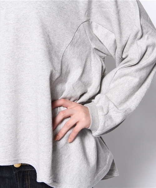 CIAOPANIC（チャオパニック）の「【Ciaopanic】裏毛フレアPO（Tシャツ/カットソー・レディース・オフホワイト/グレー/ブルー・FREE）」の8枚目の写真