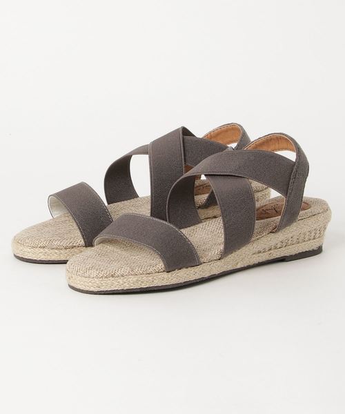 COLONY 2139（コロニートゥーワンスリーナイン）の「ジュート巻クロスストラップサンダル（サンダル・レディース・ライトグレー/ブラック/カーキ・LARGE/MEDIUM）」の3枚目の写真