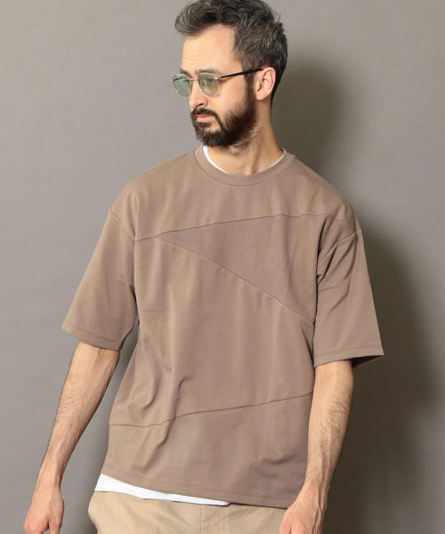 BEAUTY&YOUTH UNITED ARROWS（ビューティーアンドユースユナイテッドアローズ）の「BY コンビファブリック パネル Tシャツ ◆（Tシャツ/カットソー・メンズ・ネイビー/ベージュ/ホワイト・X-LARGE/SMALL/MEDIUM/LARGE）」の14枚目の写真