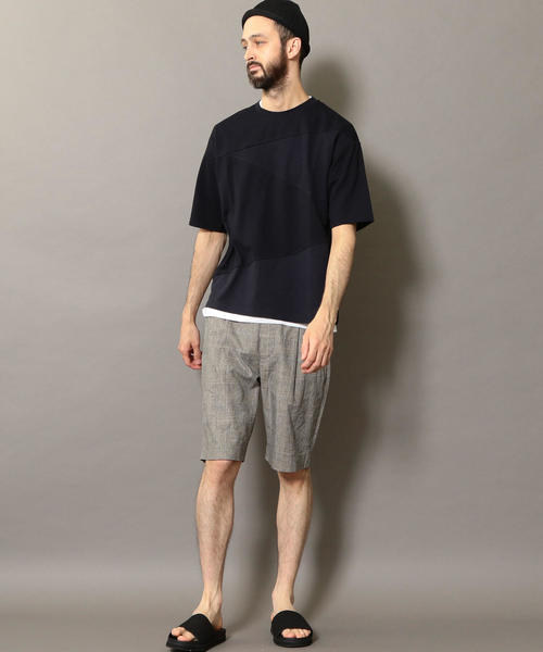 BEAUTY&YOUTH UNITED ARROWS（ビューティーアンドユースユナイテッドアローズ）の「BY コンビファブリック パネル Tシャツ ◆（Tシャツ/カットソー・メンズ・ネイビー/ベージュ/ホワイト・X-LARGE/SMALL/MEDIUM/LARGE）」の9枚目の写真