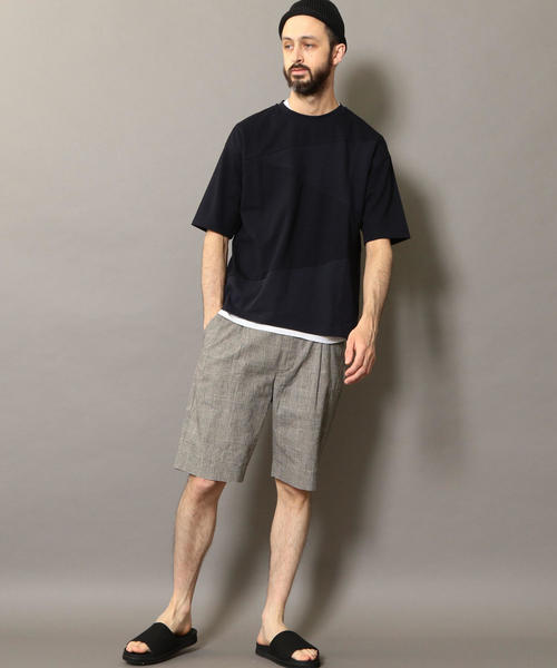 BEAUTY&YOUTH UNITED ARROWS（ビューティーアンドユースユナイテッドアローズ）の「BY コンビファブリック パネル Tシャツ ◆（Tシャツ/カットソー・メンズ・ネイビー/ベージュ/ホワイト・X-LARGE/SMALL/MEDIUM/LARGE）」の8枚目の写真