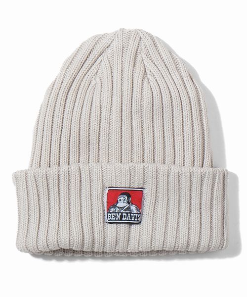 BEN DAVIS（ベンデイビス）の「《BEN DAVIS》定番 cotton KNIT CAP/ベンデイビス コットンニットキャップ（ニットキャップ/ビーニー・メンズ・エメラルド/ヘザーグレー/ワインレッド/マスタード/ダークブルー/ライトイエロー/ヘザーチャコール/ライトグリーン/ブルー/オレンジ/ブラック/ダークグリーン/ネイビー/ベージュ系その他/ピンク/レッド/ホワイト/ライム/ダークネイビー/オレンジ系その他/ライトグレー/パープル系その他/スミクロ/ブルー系その他/パープル系その他2/カーキ/オートミール/アッシュグレー/ブラウン系その他/パープル/ベージュ/ライトパープル/イエロー系その他/コーラルピンク/モカ/サックスブルー/ライトピンク/グリーン系その他/ブルー系その他2・FREE）」の4枚目の写真