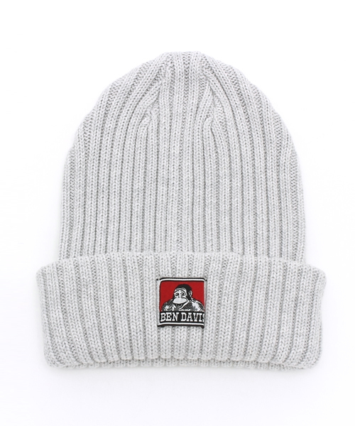 BEN DAVIS（ベンデイビス）の「《BEN DAVIS》定番 cotton KNIT CAP/ベンデイビス コットンニットキャップ（ニットキャップ/ビーニー・メンズ・エメラルド/ヘザーグレー/ワインレッド/マスタード/ダークブルー/ライトイエロー/ヘザーチャコール/ライトグリーン/ブルー/オレンジ/ブラック/ダークグリーン/ネイビー/ベージュ系その他/ピンク/レッド/ホワイト/ライム/ダークネイビー/オレンジ系その他/ライトグレー/パープル系その他/スミクロ/ブルー系その他/パープル系その他2/カーキ/オートミール/アッシュグレー/ブラウン系その他/パープル/ベージュ/ライトパープル/イエロー系その他/コーラルピンク/モカ/サックスブルー/ライトピンク/グリーン系その他/ブルー系その他2・FREE）」の5枚目の写真