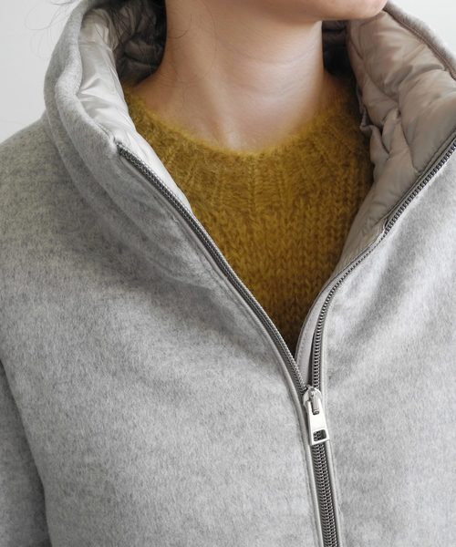 【美品】JAN MAYEN 切替ダウン コート サイズ40 セール】JAN MAYEN ウールナイロン切替ダウン（ダウンジャケット