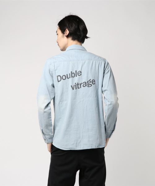 VENCEEXCHANGE（ヴァンスエクスチェンジ）の「バックプリントデニムシャツ（シャツ/ブラウス・メンズ・スカイブルー/ブルー・M/L）」の3枚目の写真