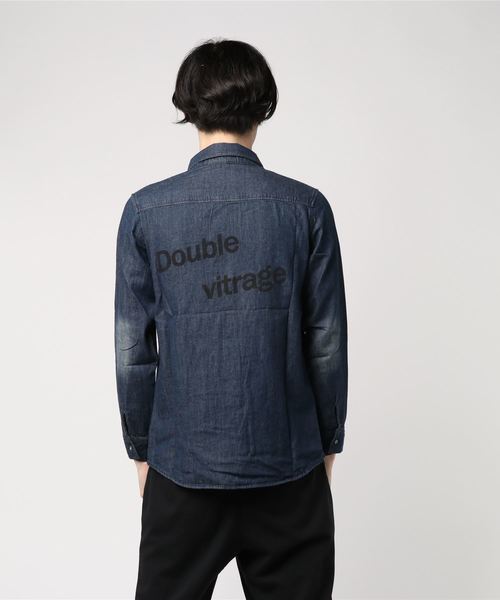 VENCEEXCHANGE（ヴァンスエクスチェンジ）の「バックプリントデニムシャツ（シャツ/ブラウス・メンズ・スカイブルー/ブルー・M/L）」の5枚目の写真