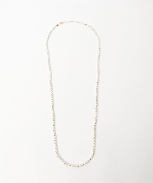 Doux archives（ドゥアルシーヴ）の「TINAネックレス付ボートプルオーバー（ニット/セーター・レディース・ブラック/パープル/モカ/ホワイト×ブラック・MEDIUM）」の7枚目の写真