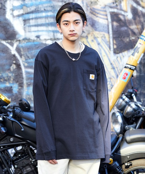Carhartt(カーハート)の「carhartt(カーハート) Workwear Pocket Long-Sleeve T-Shirts ポケットロングTシャツ トップス(Tシャツ/カットソー・レディース・ホワイト/ブラック/ネイビー/レッド/オレンジ/ヘザーグレー/グレー系その他/グリーン系その他/ダークブラウン/オリーブ/グリーン/ワイン/ブルー系その他2/ブラウン系その他/レッド系その他/グリーン系その他2/レッド系その他2/ブラック系/ネイビー系/レッド系/グレー系・M/L/XL/S/XXL)」の22枚目の写真
