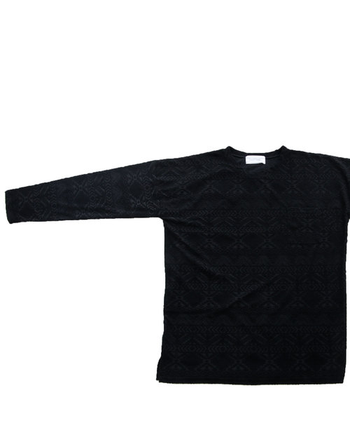 antiqua(アンティカ)の「パイルワイドトップス(Tシャツ/カットソー・レディース・ライトグレー/ブラック・ML/LXL)」の7枚目の写真