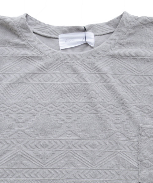 antiqua(アンティカ)の「パイルワイドトップス(Tシャツ/カットソー・レディース・ライトグレー/ブラック・ML/LXL)」の6枚目の写真
