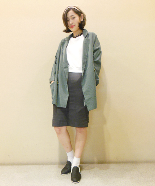 WHO'S WHO gallery（フーズフーギャラリー）の「クロコ切替スリッポン（スニーカー・レディース・ネイビー/ホワイト/ブラック・MEDIUM/LARGE/SMALL）」の5枚目の写真