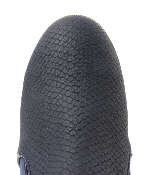 WHO'S WHO gallery（フーズフーギャラリー）の「クロコ切替スリッポン（スニーカー・レディース・ネイビー/ホワイト/ブラック・MEDIUM/LARGE/SMALL）」の12枚目の写真