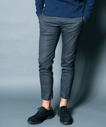 WOOL TROPICAL STRETCH TAPERED CROPPED PANTS:ウール トロピカル ストレッチ テーパードクロップドパンツ