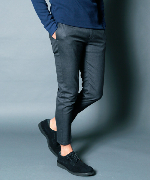 Magine（マージン）の「WOOL TROPICAL STRETCH TAPERED CROPPED PANTS:ウール トロピカル ストレッチ テーパードクロップドパンツ（スラックス・メンズ・チャコールグレー/ブラック/ネイビー・44/46/48）」の12枚目の写真