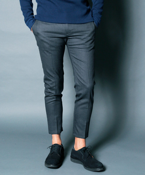 Magine（マージン）の「WOOL TROPICAL STRETCH TAPERED CROPPED PANTS:ウール トロピカル ストレッチ テーパードクロップドパンツ（スラックス・メンズ・チャコールグレー/ブラック/ネイビー・44/46/48）」の15枚目の写真