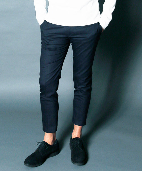 Magine（マージン）の「WOOL TROPICAL STRETCH TAPERED CROPPED PANTS:ウール トロピカル ストレッチ テーパードクロップドパンツ（スラックス・メンズ・チャコールグレー/ブラック/ネイビー・44/46/48）」の10枚目の写真