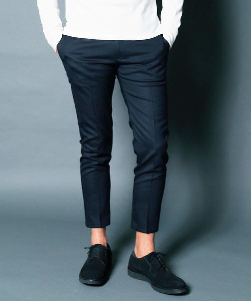 Magine（マージン）の「WOOL TROPICAL STRETCH TAPERED CROPPED PANTS:ウール トロピカル ストレッチ テーパードクロップドパンツ（スラックス・メンズ・チャコールグレー/ブラック/ネイビー・44/46/48）」の18枚目の写真