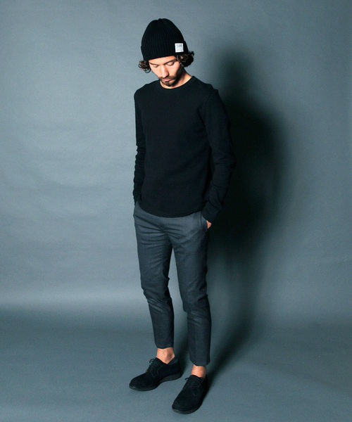 Magine（マージン）の「WOOL TROPICAL STRETCH TAPERED CROPPED PANTS:ウール トロピカル ストレッチ テーパードクロップドパンツ（スラックス・メンズ・チャコールグレー/ブラック/ネイビー・44/46/48）」の8枚目の写真