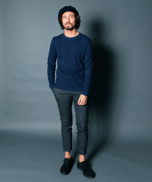 Magine（マージン）の「WOOL TROPICAL STRETCH TAPERED CROPPED PANTS:ウール トロピカル ストレッチ テーパードクロップドパンツ（スラックス・メンズ・チャコールグレー/ブラック/ネイビー・44/46/48）」の5枚目の写真