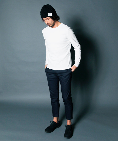 Magine（マージン）の「WOOL TROPICAL STRETCH TAPERED CROPPED PANTS:ウール トロピカル ストレッチ テーパードクロップドパンツ（スラックス・メンズ・チャコールグレー/ブラック/ネイビー・44/46/48）」の13枚目の写真