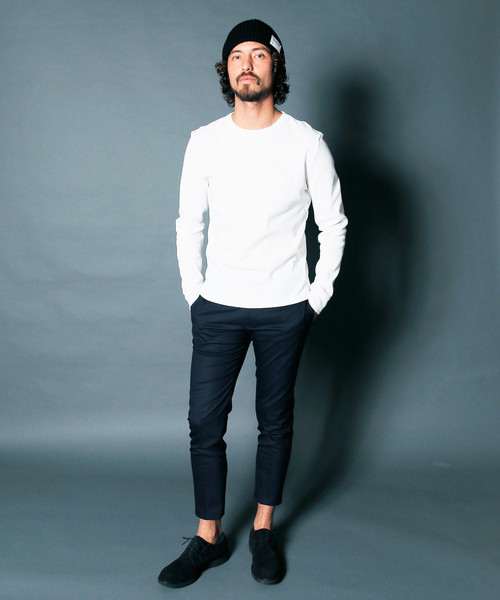 Magine（マージン）の「WOOL TROPICAL STRETCH TAPERED CROPPED PANTS:ウール トロピカル ストレッチ テーパードクロップドパンツ（スラックス・メンズ・チャコールグレー/ブラック/ネイビー・44/46/48）」の16枚目の写真