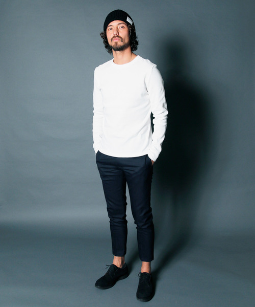 Magine（マージン）の「WOOL TROPICAL STRETCH TAPERED CROPPED PANTS:ウール トロピカル ストレッチ テーパードクロップドパンツ（スラックス・メンズ・チャコールグレー/ブラック/ネイビー・44/46/48）」の11枚目の写真